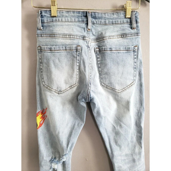 Ninetynine Jeans Men's Size 28x31 8 Ball Distressed Cotton Blend Slim Denim - Picture 8 of 9